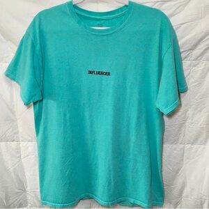 Ripple Influencer Unisex Tshirt Short Sleeved Size Large 100% Cotton Relaxed fit